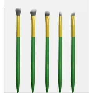 LAVISH Essential Eye Collection 5-Handcrafted Brushes Vegan Green/Yellow